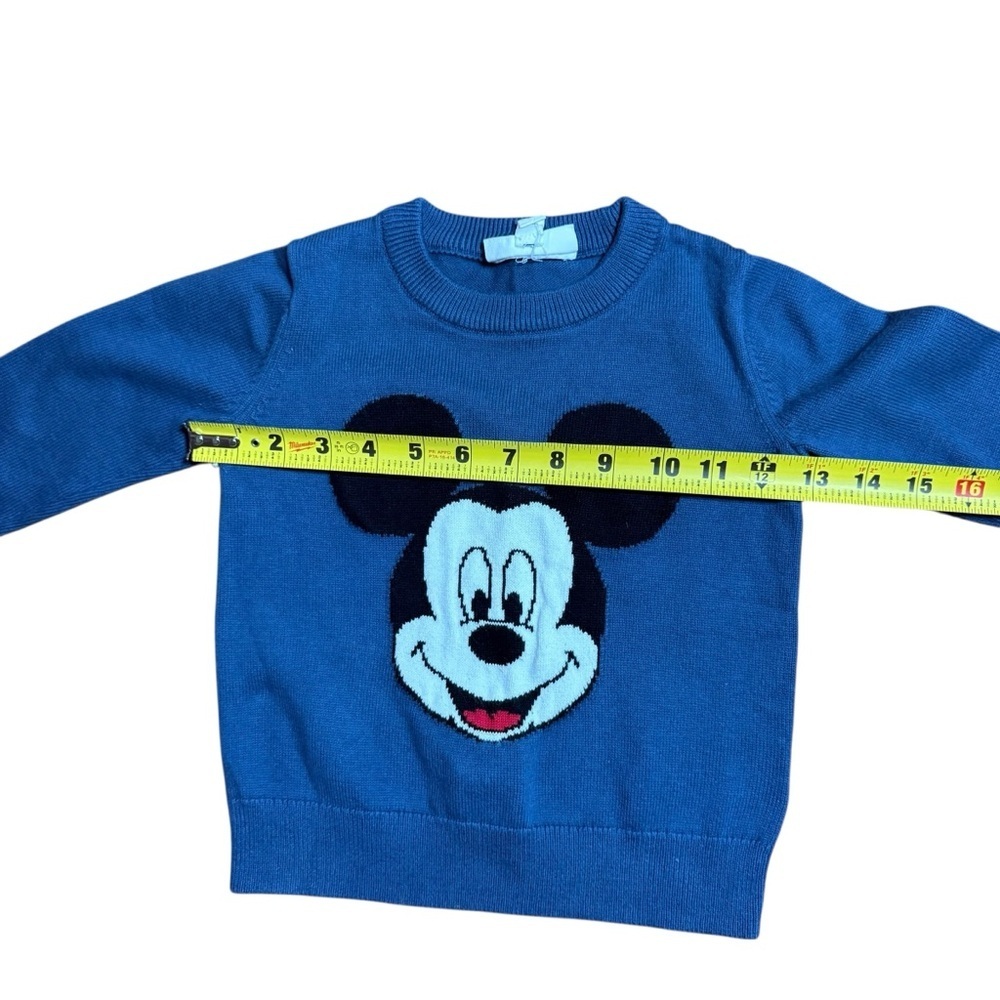 Baby Gap Mickey Mouse Sweater Blue Knit pullover sweater Size 3 Years - Picture 6 of 8